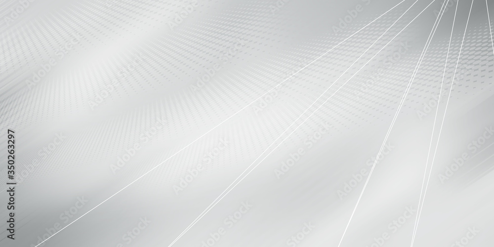 Gray halftone pattern with white line motion backdrop wallpaper. Clean Grey geometric background. Gray halftone pattern with white line motion backdrop wallpaper. Clean Grey geometric background.