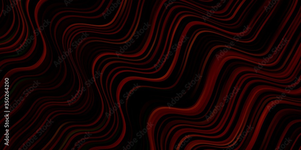 Dark Green, Red vector background with bows. Colorful illustration, which consists of curves. Best design for your ad, poster, banner.