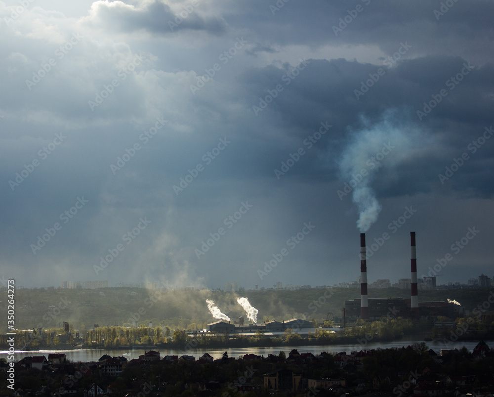 epic sky landscape of kyiv