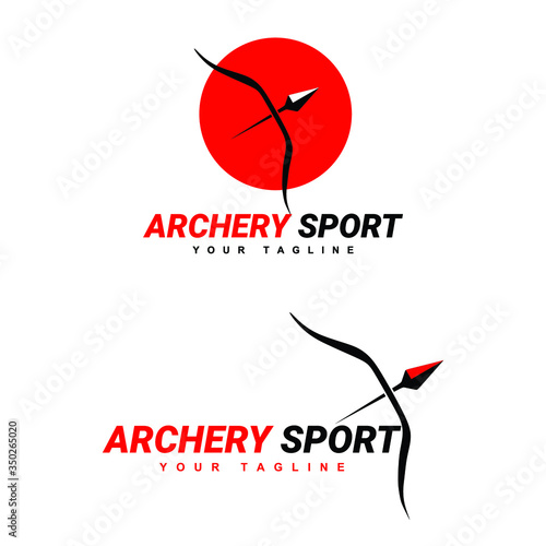 
set of archery Logo Template Design Vector, Emblem, Design Concept, Creative Symbol, Icon 
