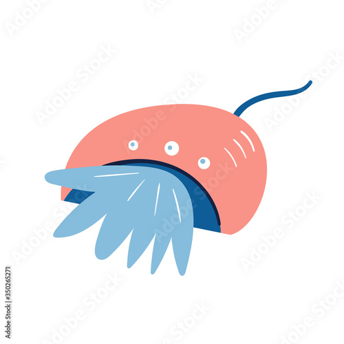 Ultraviolet lamp for gel nails drying. Portable spa instrument. Beauty salon professional care. Manicure, pedicure salon. Flat vector illustration, icon, sticker. Isolated on white background.