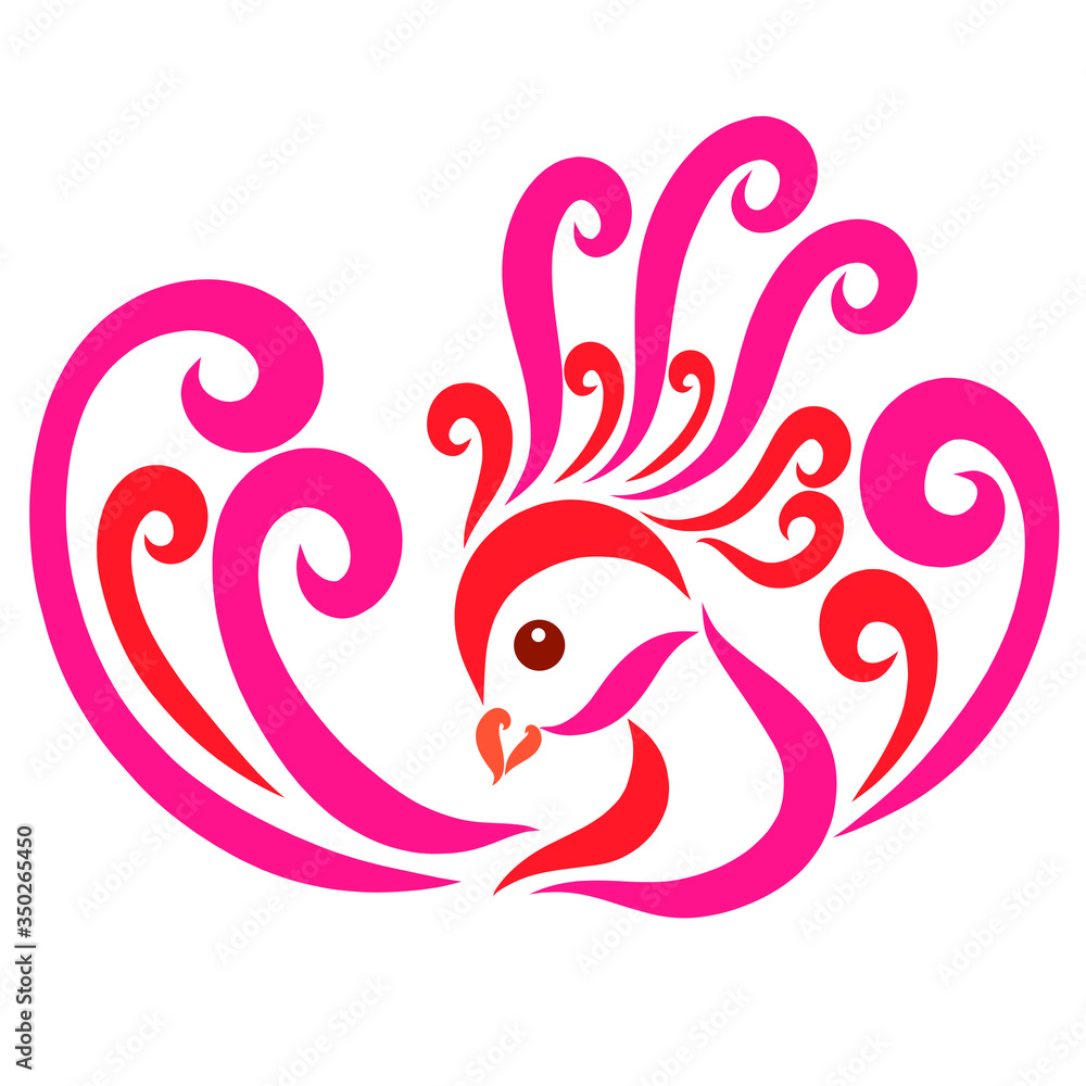 exquisite pink bird with a crest similar to a flower exquisite pink bird with a crest similar to a flower