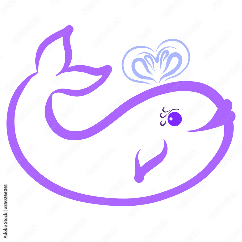 cute little whale girl with heart shaped fountain cute little whale girl with heart shaped fountain