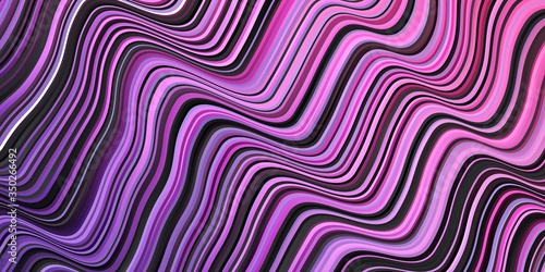 Dark Purple, Pink vector pattern with curves.