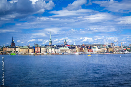 Gamla Stan landscape in Stockholm, Sweden