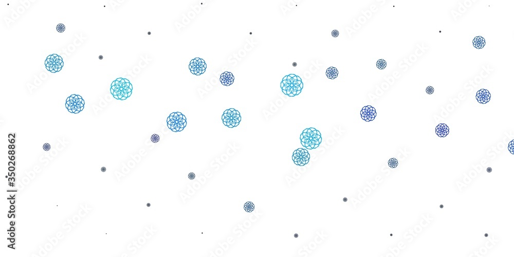 Light BLUE vector pattern with abstract shapes.