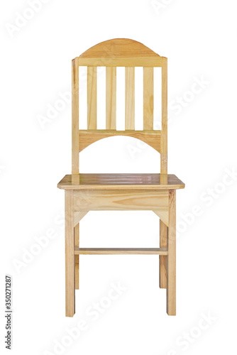 Wooden chair. Wooden comfortable chair isolated on white background. old style wooden chair. photo