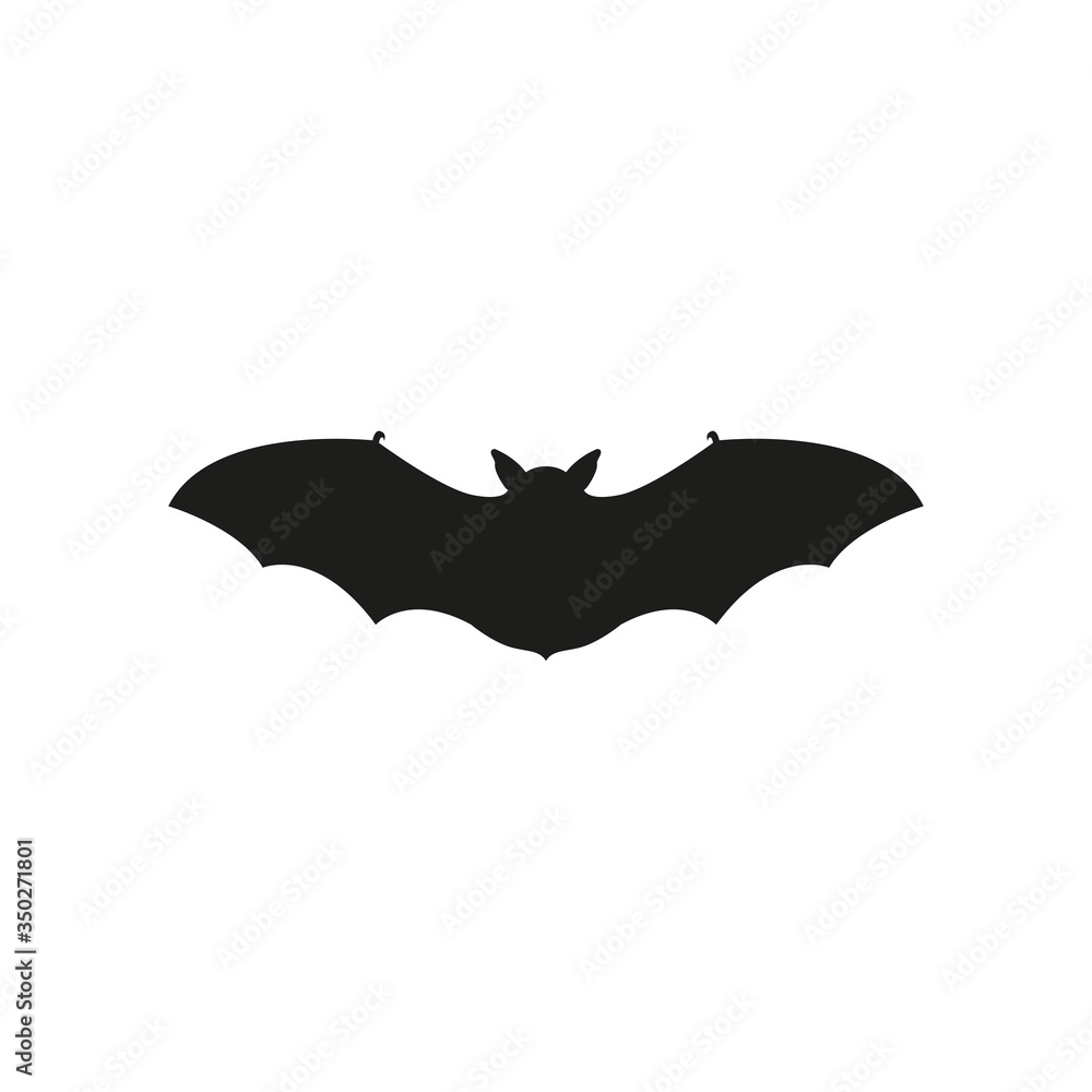 Icon of a bat. Simple vector illustration