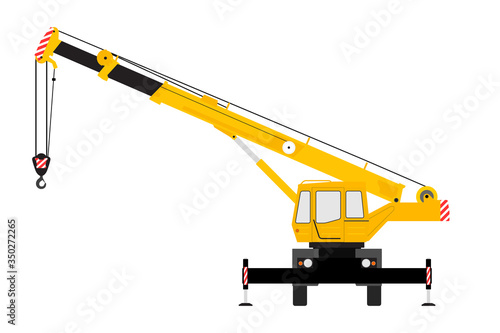 Crane Silhouette on a white background.