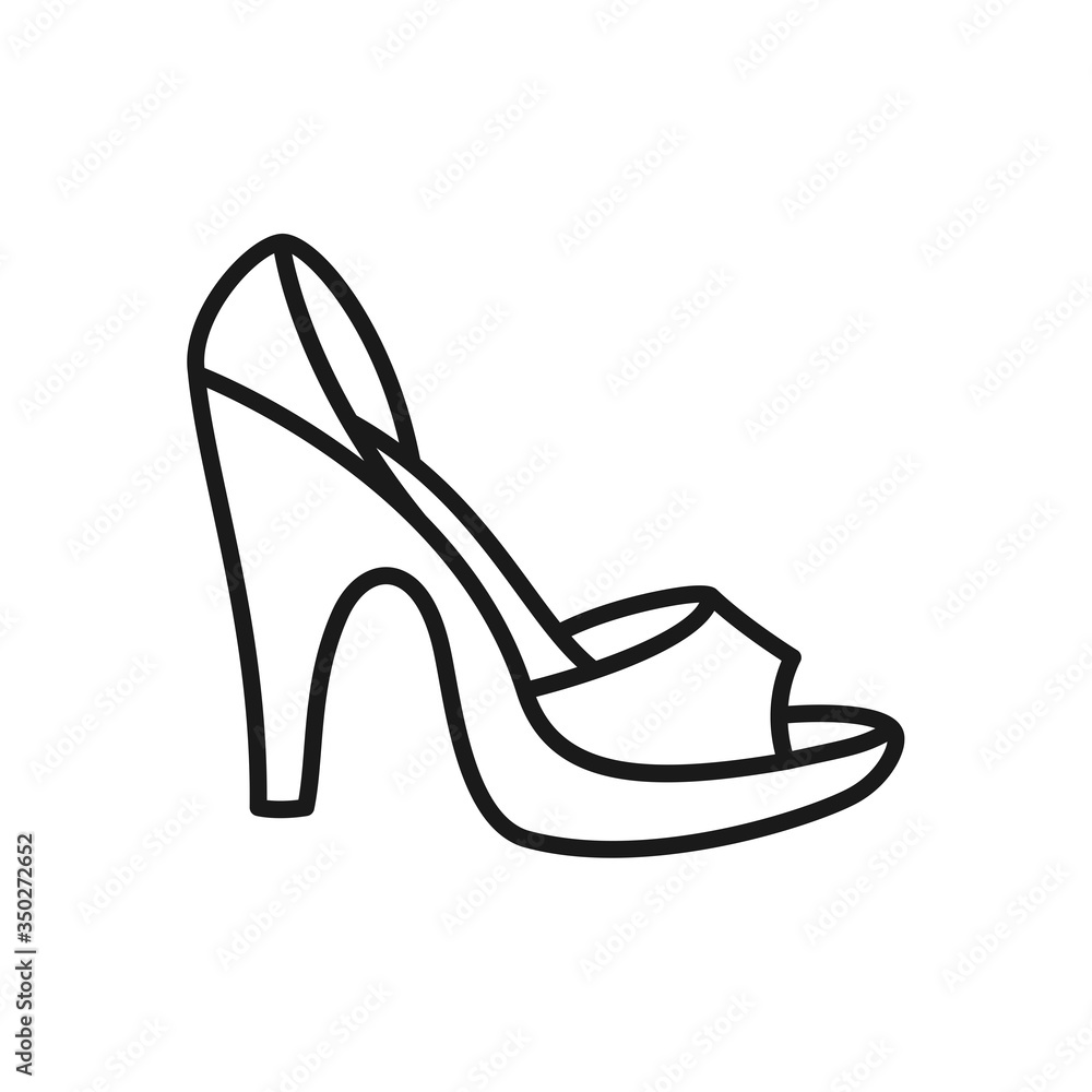 shoes icon, women shoes, footwear icon in trendy flat design shoes icon, women shoes, footwear icon in trendy flat design