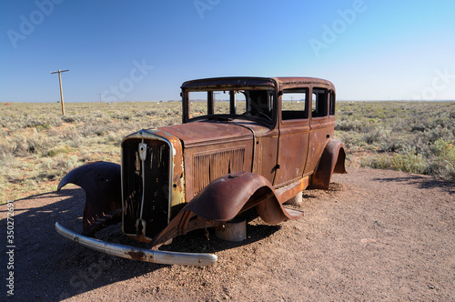 Old rusty car in Route 66  Arizona