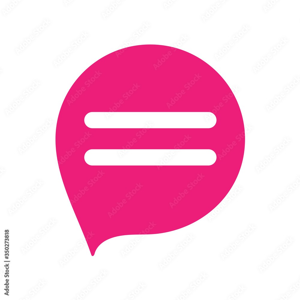 Chat icon. Dialog text on white background Vector illustration Chat icon. Dialog text on white background Vector illustration