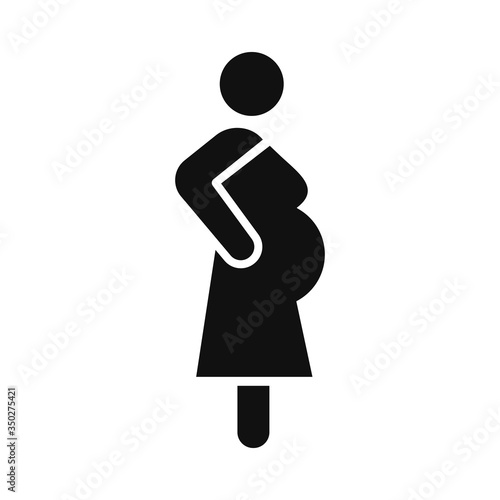Pregnant sign icon. Women pregnancy vector
