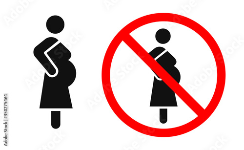 Pregnant sign icon. Women pregnancy vector