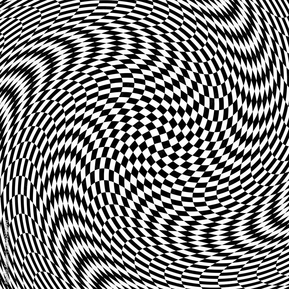 Torsion and rotation movement optical illusion