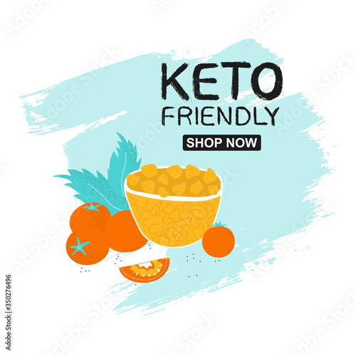 Keto friendly poster template with chickpeas 