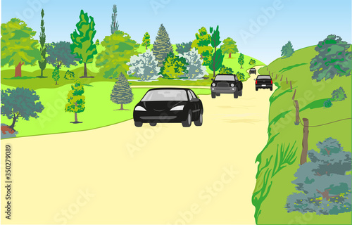 CIRCULATION AUTOMOBILE DANS LA CAMPAGNE