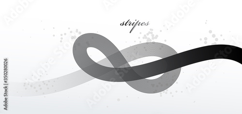 Abstract elegant grey curvy thin lines vector abstract background, elegant light stripy design element, template for banner or poster and other ads.