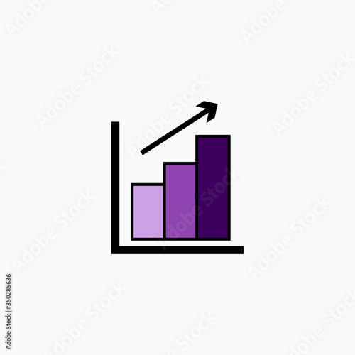 Business, diagram, profit, progress flat icon design in Filled outline style.