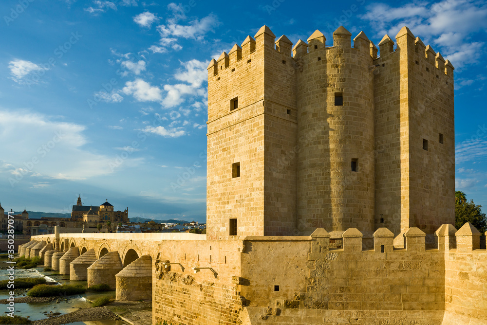 The Calahorra tower is a fortified gate and the roman bridge in Cordoba, Andalusia, Spain