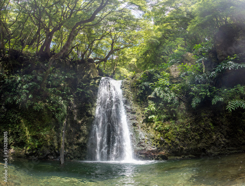 walk and discover the prego salto waterfall on the island of sao miguel, azores. © seb hovaguimian