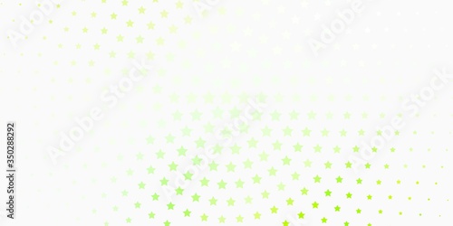 Light Green, Yellow vector layout with bright stars. Colorful illustration in abstract style with gradient stars. Best design for your ad, poster, banner.