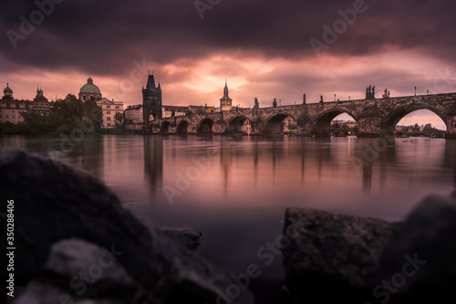 Sunrise near Charles Bridge