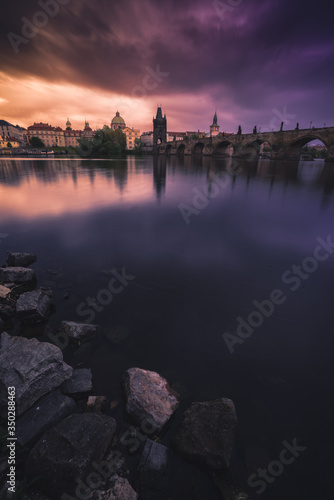 Sunrise near Charles Bridge