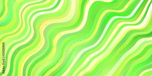 Light Green, Yellow vector backdrop with bent lines.