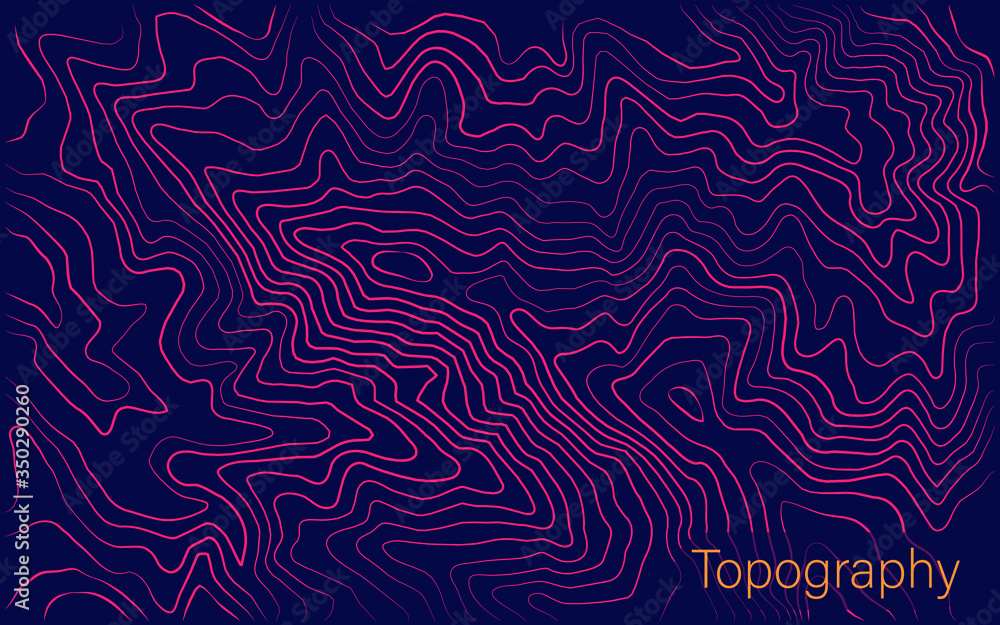 Background contour lines to simulate topographic maps