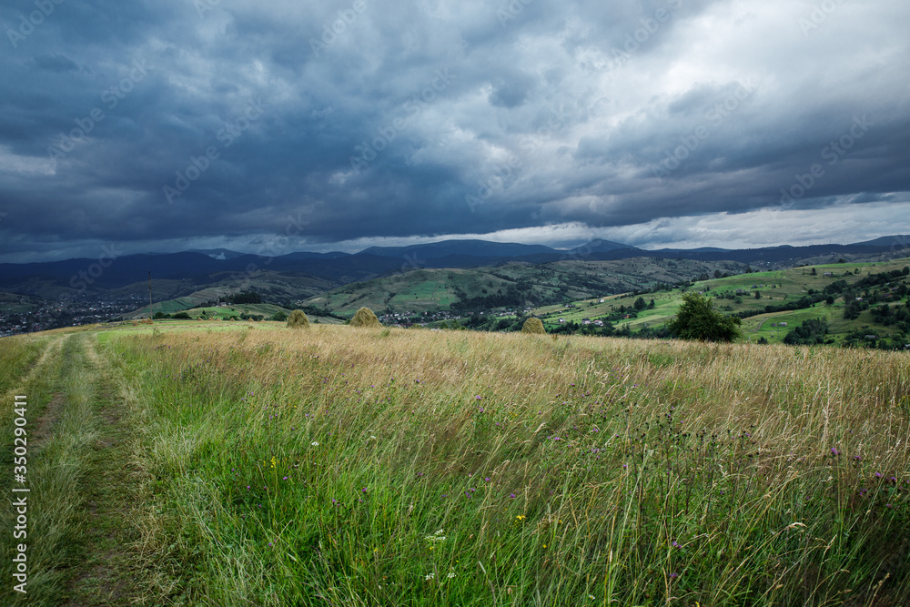 Obraz premium The Carpathians are a beautiful country of mountains. Carpathians are located in Ukraine. In the Carpathians, beautiful nature and many good people.