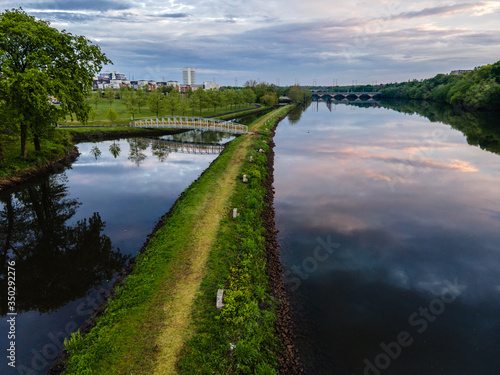 Aerial Sunrise in New Brunswick New Jersey