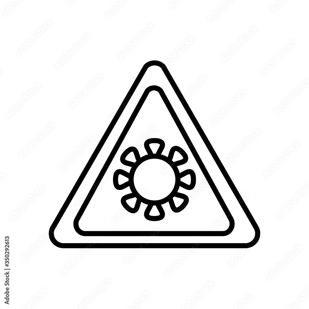 virus warning sign, line style virus warning sign, line style