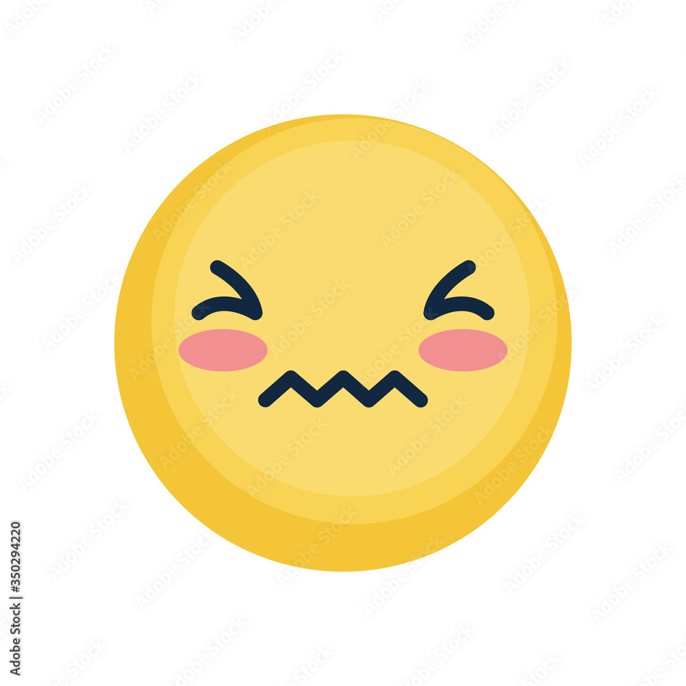 Fototapeta premium disgusting emoji icon, flat style