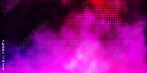 Light Purple, Pink vector texture with disks. Abstract decorative design in gradient style with bubbles. New template for a brand book.