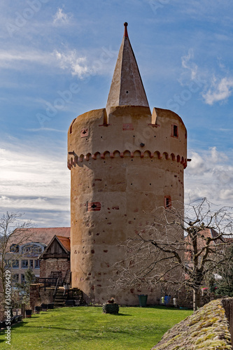 Der Hexenturm in Gelnhausen im Main-Kinzig-Kreis, Hessen, Deutschland