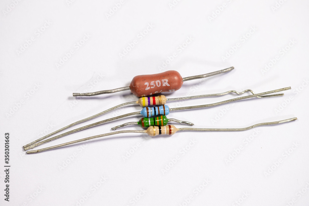 Electronic circuit Resistor, used for wallpaper, used as illustrated book,closeup Electronic circuit Resistor, used for wallpaper, used as illustrated book,closeup
