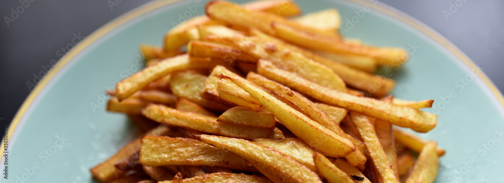 French fries with toasted crispy crust French fries with toasted crispy crust
