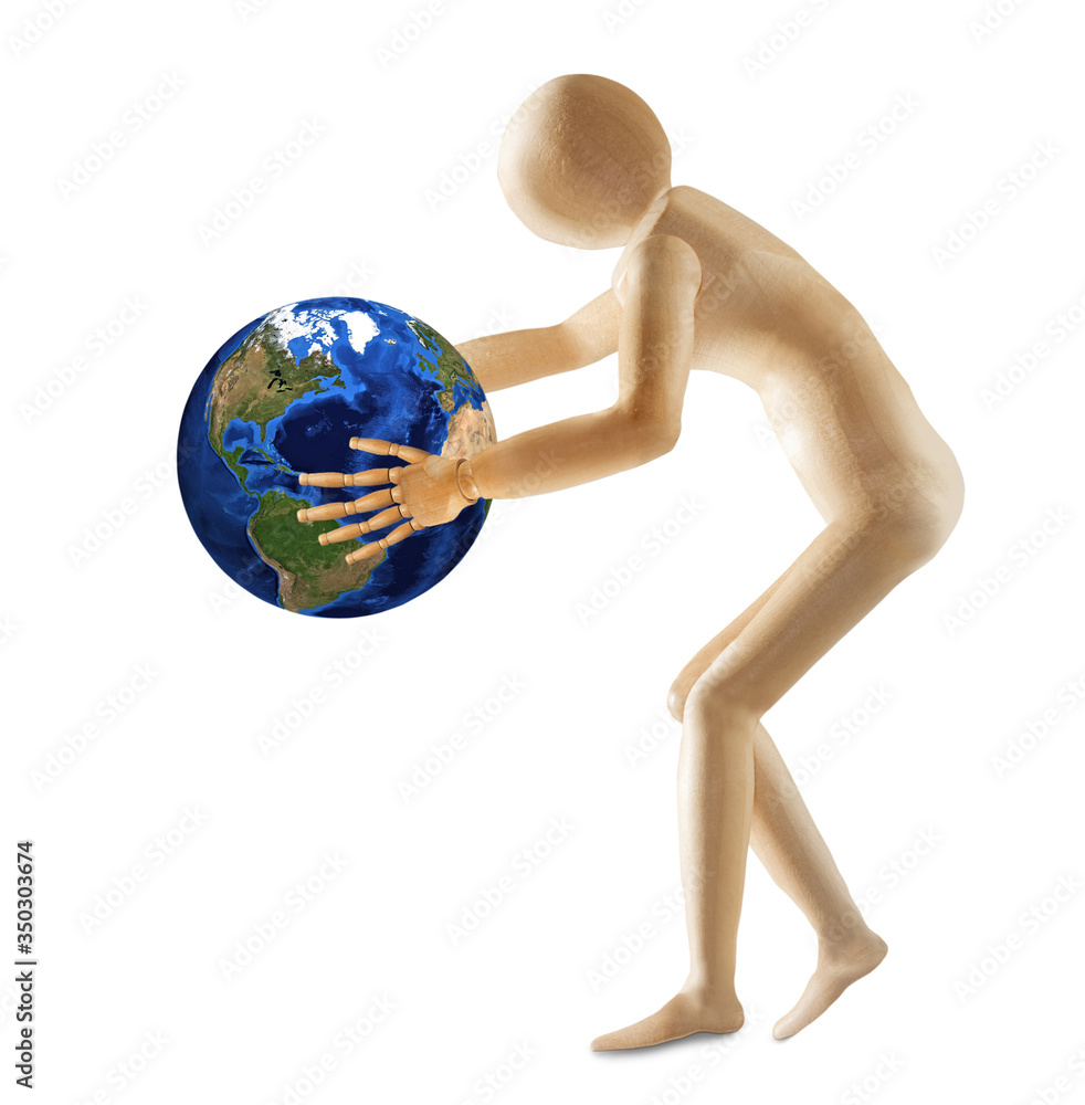 image of a stylized figure of a man and the globe image of a stylized figure of a man and the globe