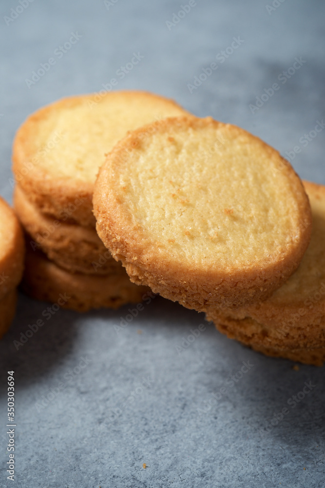 Butter cookies close up