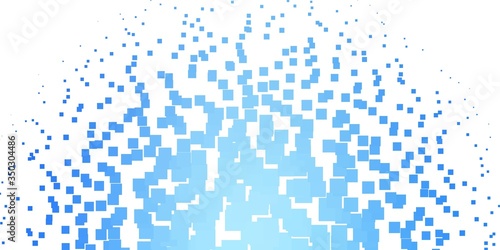 Light BLUE vector template in rectangles. Colorful illustration with gradient rectangles and squares. Pattern for websites, landing pages.