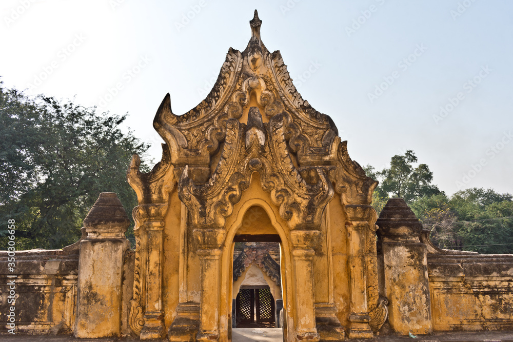 Ancient Portal at Me Nu Brick Monastery, Mandalay, Inwa, Myanmar (Birma), Asia Ancient Portal at Me Nu Brick Monastery, Mandalay, Inwa, Myanmar (Birma), Asia