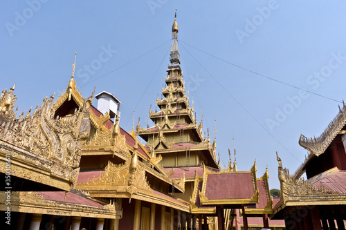 Photography Golden Stupa of Mandalay Royal Palace (Mya Nan San Kyaw), Mandalay, Myanmar, (Bu