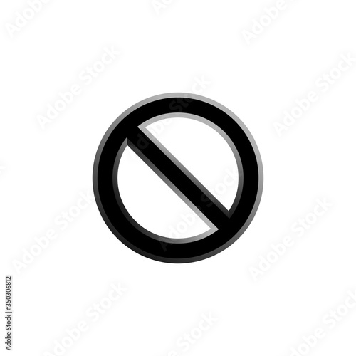 Prohibition sign icon vector illustration