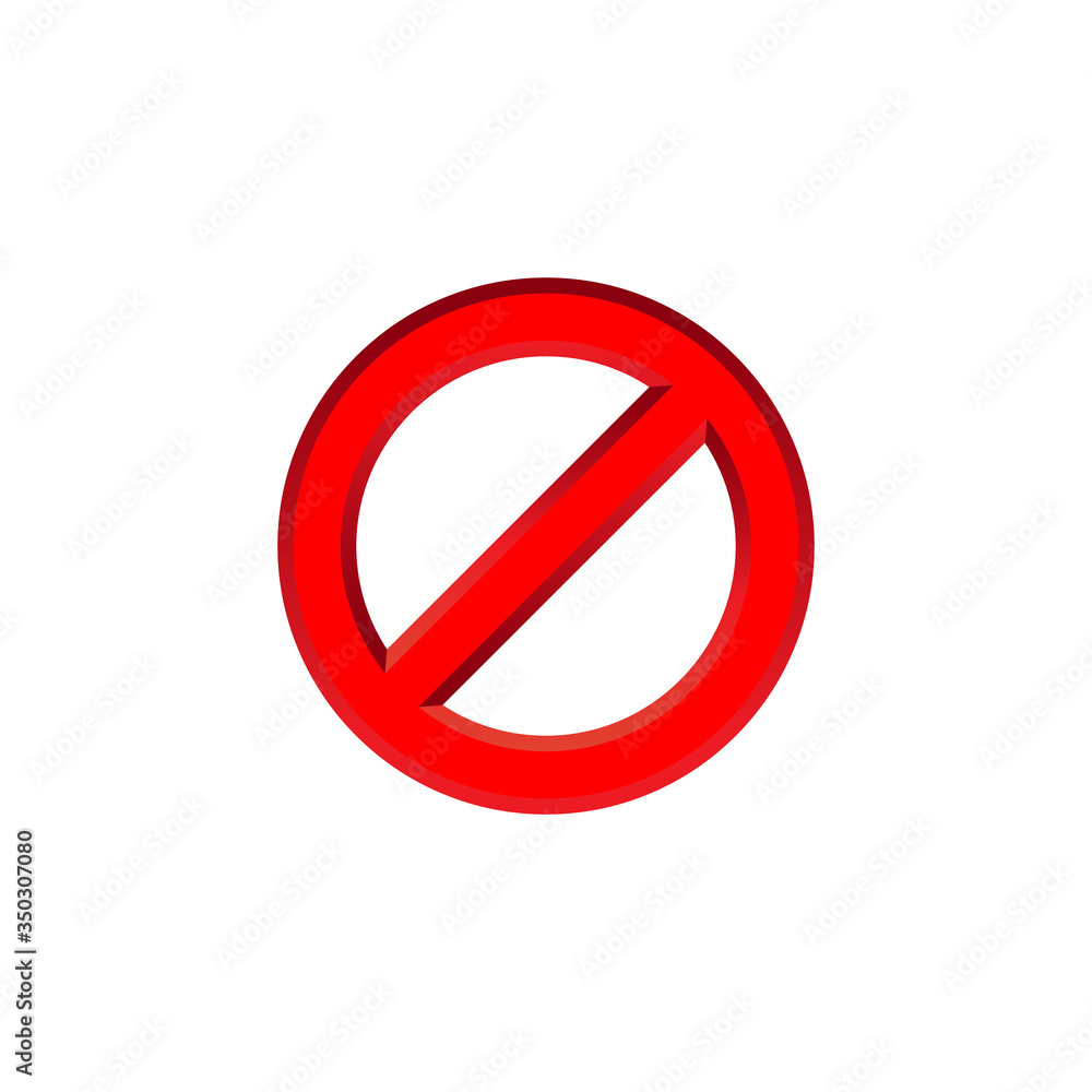 Prohibition sign icon vector illustration Prohibition sign icon vector illustration