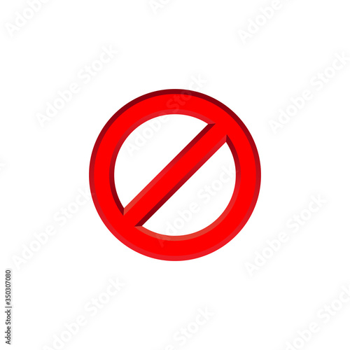 Free Download Prohibition sign icon vector illustration - GFXLoad