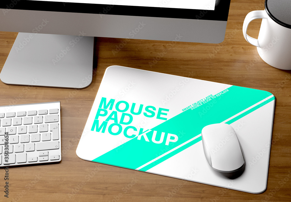 Modello Stock Mockup of a Mouse Pad | Adobe Stock