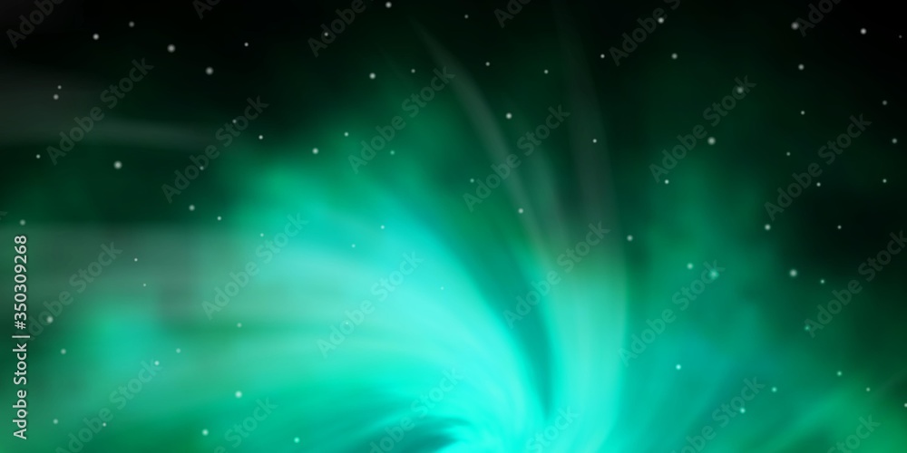 Dark Green vector template with neon stars. Decorative illustration with stars on abstract template. Design for your business promotion. Dark Green vector template with neon stars. Decorative illustration with stars on abstract template. Design for your business promotion.