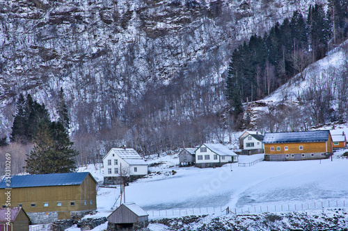 Beautiful scenic of Sogne fjord in Norway from Gudvagen to Flam
 photo