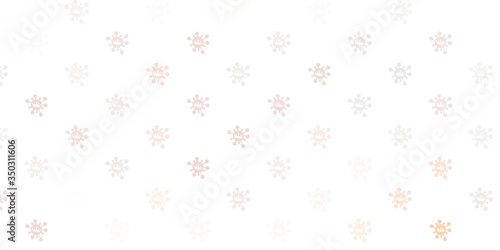 Light red vector texture with disease symbols.